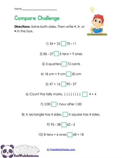Compare Quest Worksheet