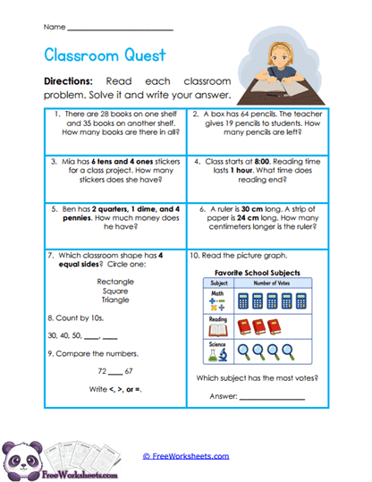 Classroom Mission Worksheet