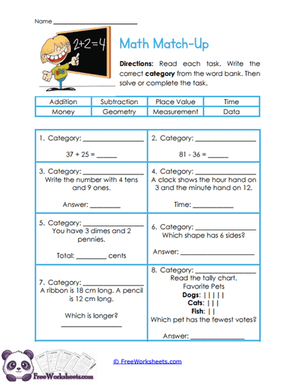 Category Circuit Worksheet