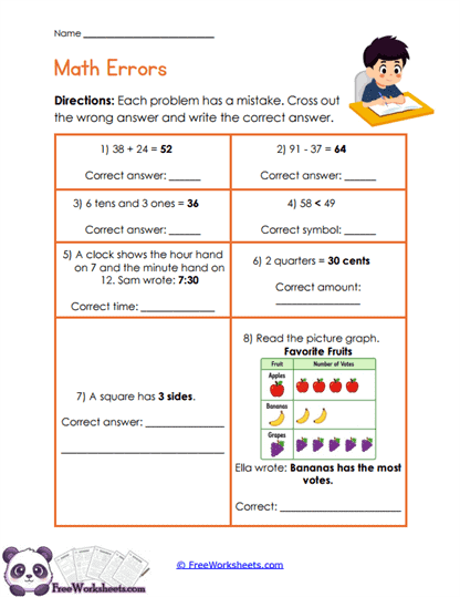 Error Lab Worksheet