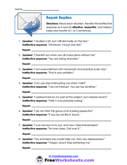 Distraction Detectives Worksheet
