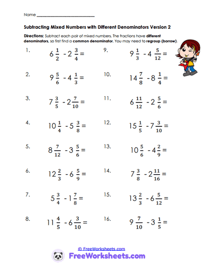 Number Exchanges Worksheet