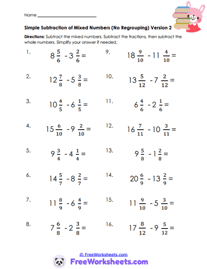 Fraction Bridges Worksheet