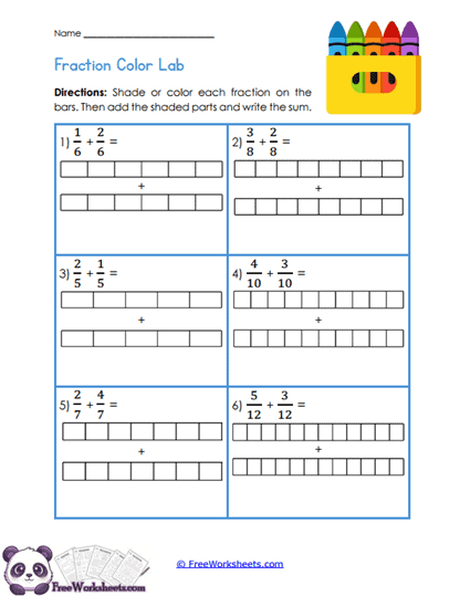 Fraction Shading Worksheet