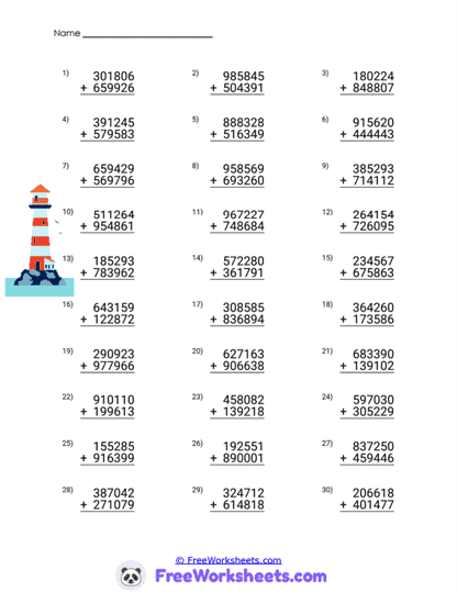Lighthouse Numbers Worksheet