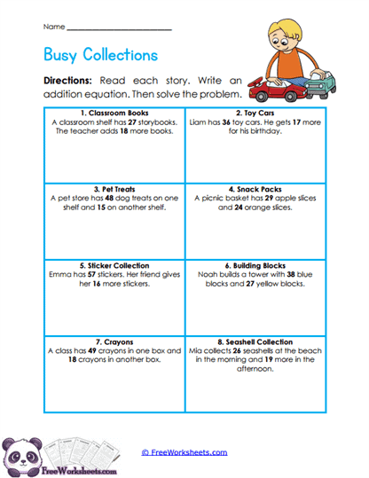Collection Stories Worksheet