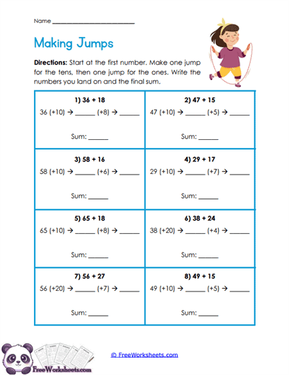 Jump Strategy Worksheet