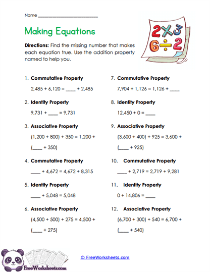 Missing Value Rules Worksheet