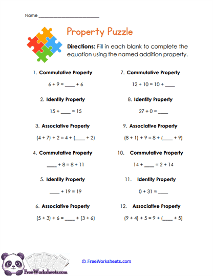 Equation Completer Worksheet