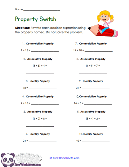 Property Rewrite Worksheet