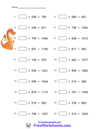 Equation Practice Worksheet