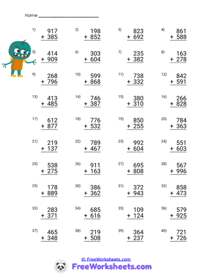 Practice Worksheet