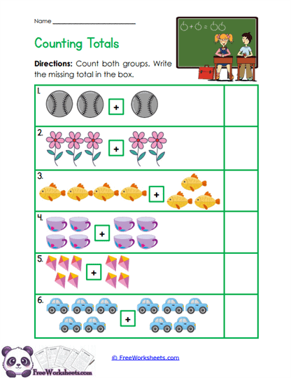 Group Totals Worksheet
