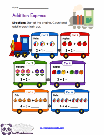 Addition Up to 10 Preschool Worksheet Collection