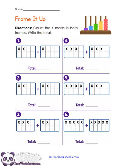 Frame Totals Worksheet