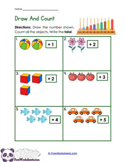 Draw Counts Worksheet