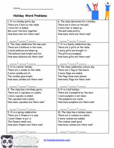 Addition Word Problems Up To 5 Worksheets For Kindergarten ...