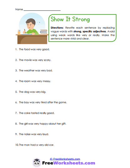 Precise Descriptions Worksheet