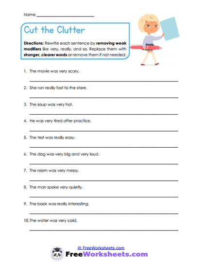 Modifier Cleanup Worksheet