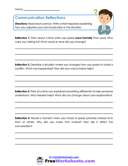 Real Talk Practice Worksheet