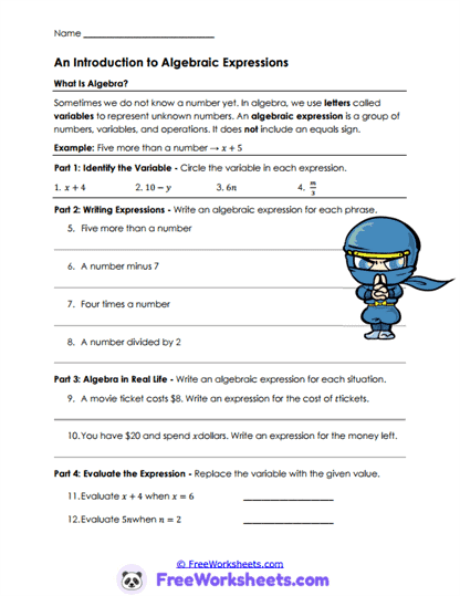 Mystery Math Worksheet