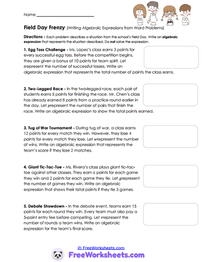 Field Scores Worksheet