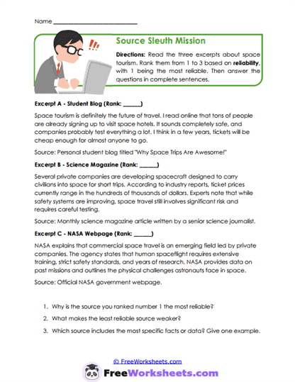 Source Sleuth Worksheet