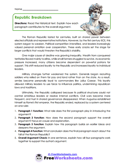 Republic Breakdown Worksheet