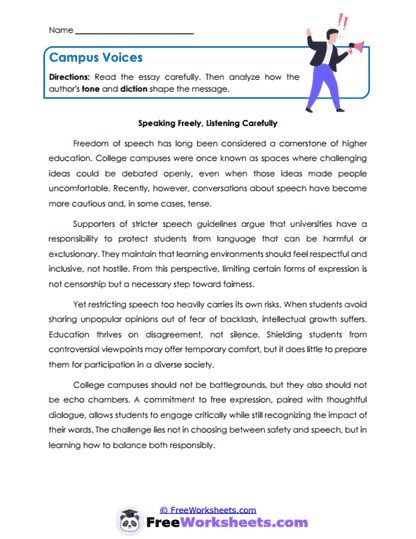 Campus Voices Worksheet
