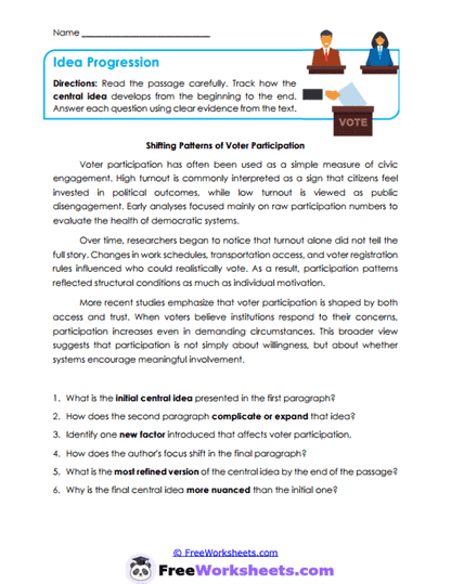 Idea Progression Worksheet