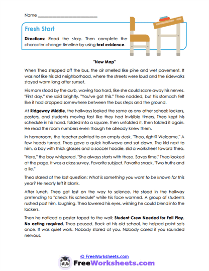 Fresh Start Worksheet