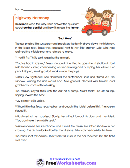 Highway Harmony Worksheet