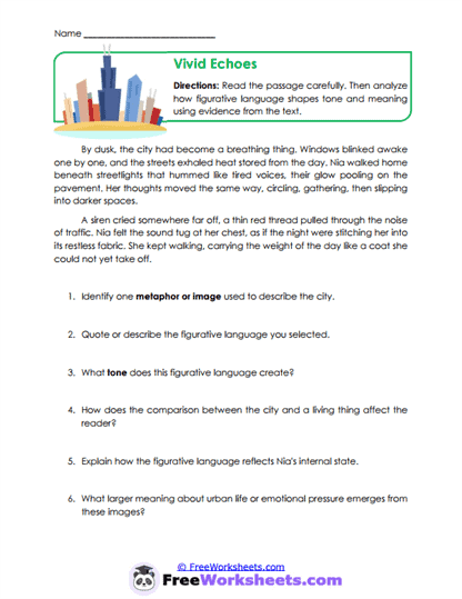 Grade 11 Analyzing Literature Worksheet Collection