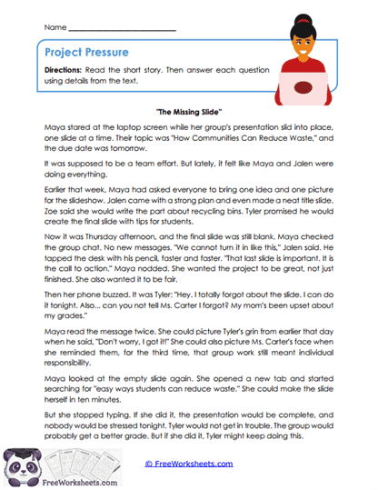 Project Pressure Worksheet