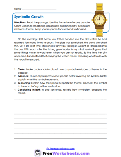 Symbolic Growth Worksheet