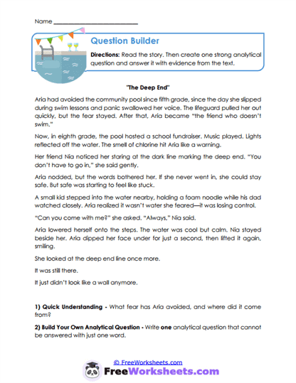 Question Builder Worksheet