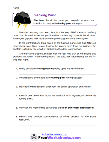 Breaking Point Worksheet