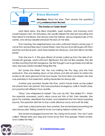 Brave Moment Worksheet