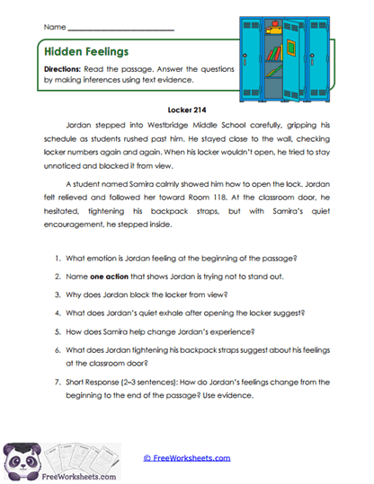 Hidden Feelings Worksheet