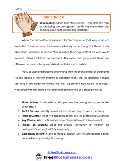 Public Choice Worksheet