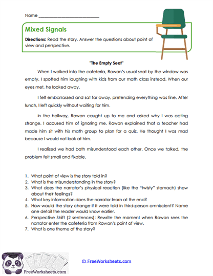 Mixed Signals Worksheet
