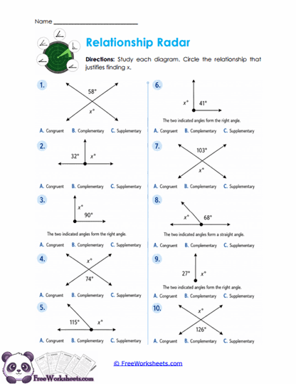 Relationship Clues Worksheet