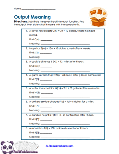 Output Interpretations Worksheet