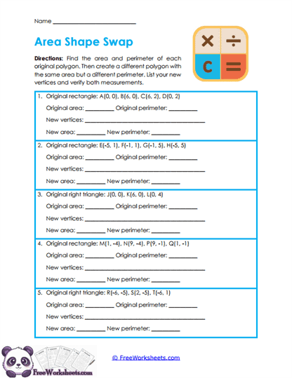 Shape Swap Worksheet