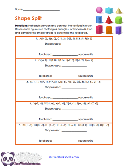 Shape Decomposition Worksheet