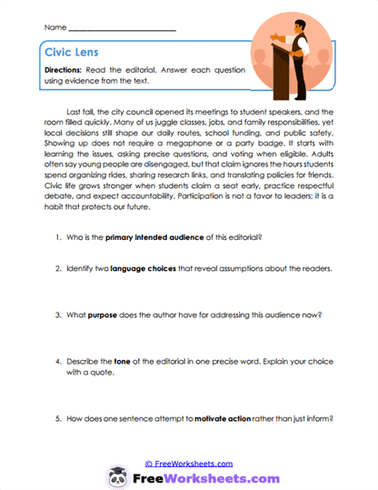 Civic Lens Worksheet