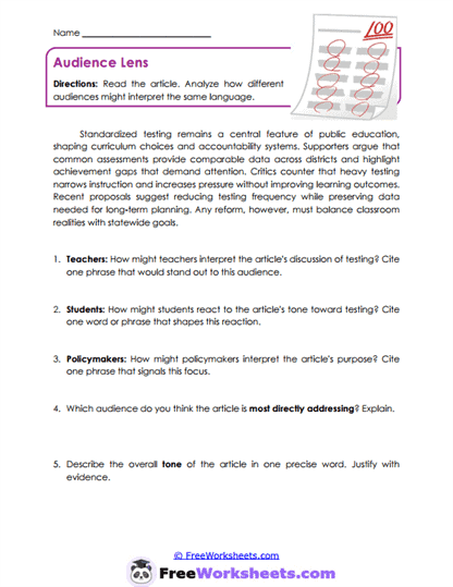 Audience Lens Worksheet