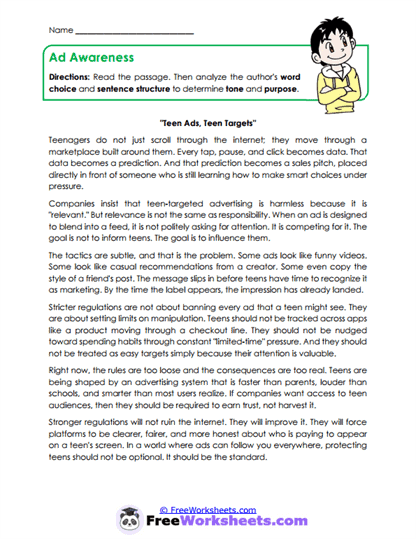 New Place Worksheet