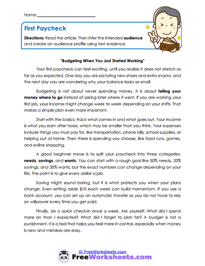 Feed Control Worksheet