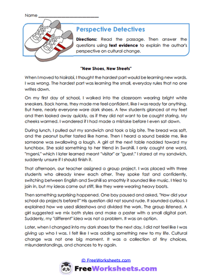 Perspective Detectives Worksheet